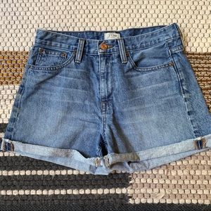 J.crew high waisted denim shorts size 26 vintage wash